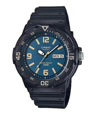 Standard Quartz Watch MRW-200H-2B3V / -200H-3BV Men's Greenish Blue Dial / Black and Lime Green [Imported]