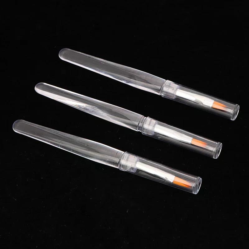 5/10 PCS Portable Disposable Lip Brush Lipstick Brush with Cover Transparent Rod Single Makeup Concealer Lip Gloss Brush