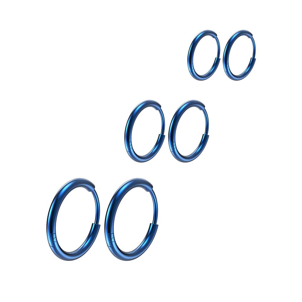 3 Pairs Stainless Steel Hoop Earrings  Hypoallergenic Huggie Earrings Small Hoop Sliver Black Sleeper Earrings For Women Men