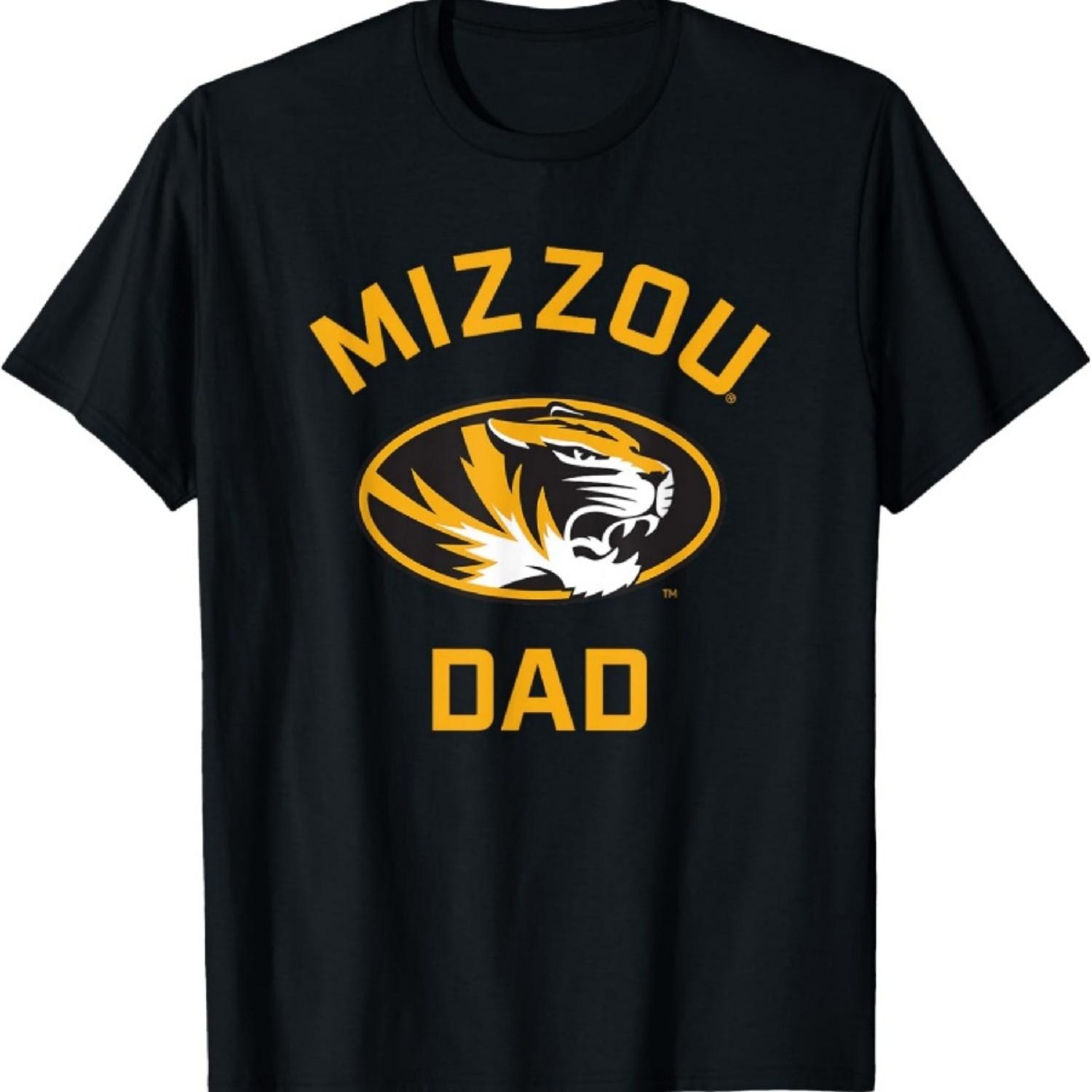 Черная футболка с коротким рукавом унисекс для взрослых Mizzou Tigers с арочным логотипом, классический крой XXXXXL чёрный
