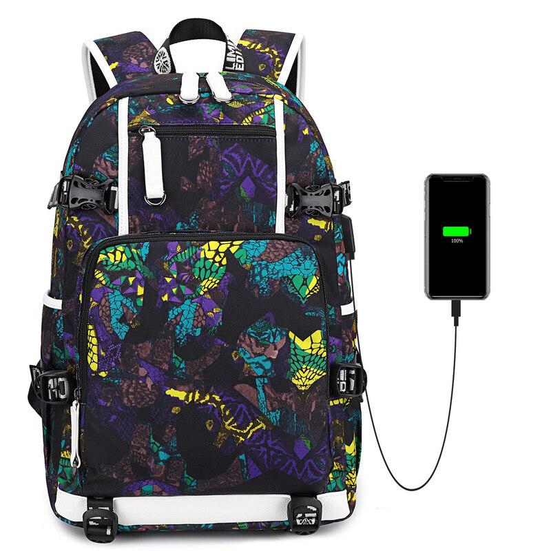 Li Shen Printed Splash-Proof Laptop Backpack One Size