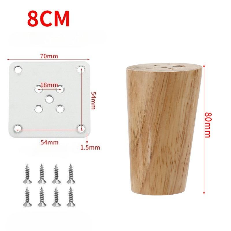 4pack Natural Solid Wood Furniture Leg Table Feets Wooden Cabinet Table Legs Fashion Furniture Hardware Replacement for Sofa Bed