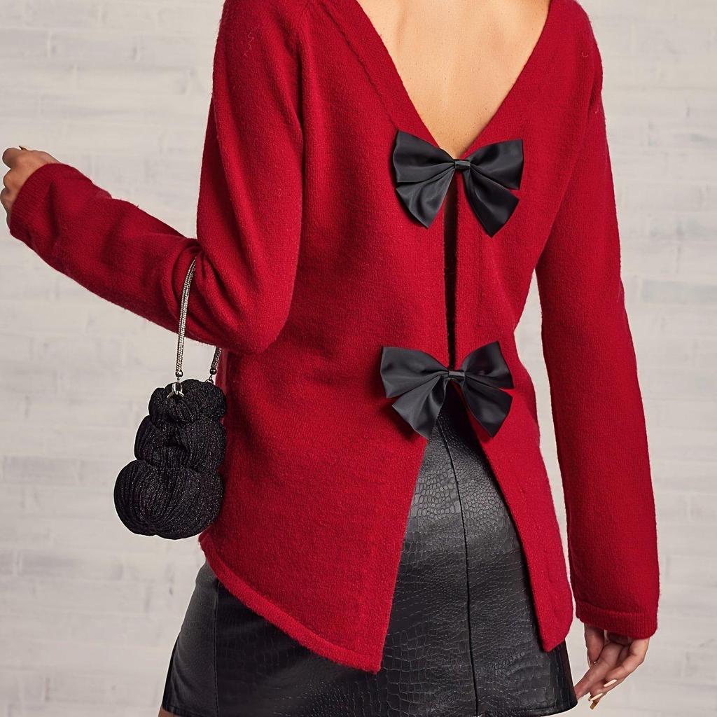 Fashion Solid Color Long Sleeve Sweater