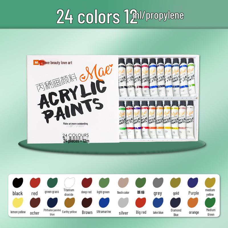 Waterproof Acrylic Paint Set - Fade-Resistant and Washable for Kids' Graffiti and Textile Art