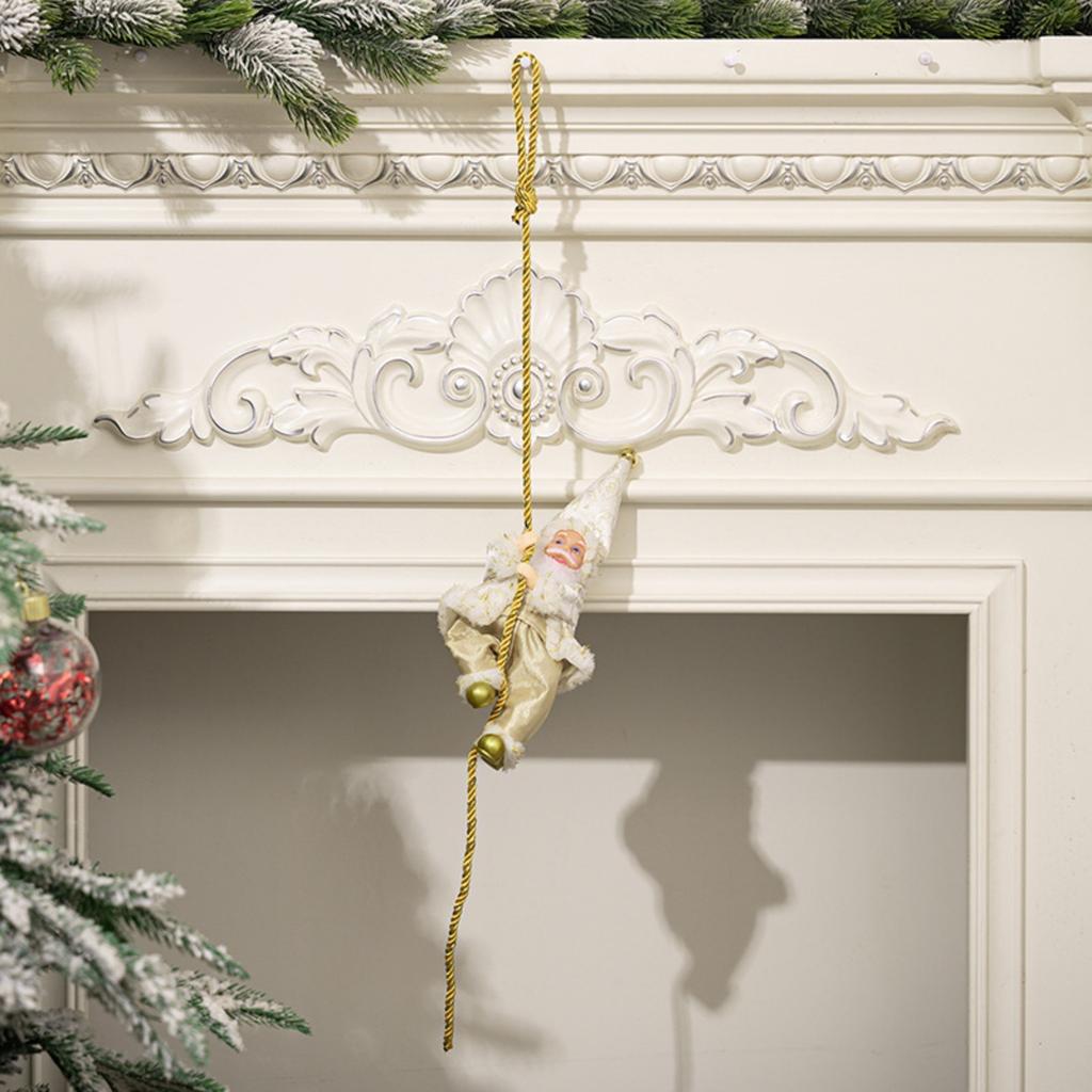 Christmas Decorations Claus Climbing Rope Pendant Resin Old Man Doll Pendant Climbing Rope Old Man Pendant