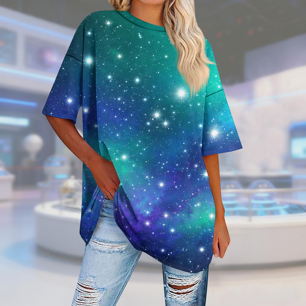 Modisches rundhalsiges lässiges bedrucktes kurzärmeliges T-Shirt Top für Damen und Herren