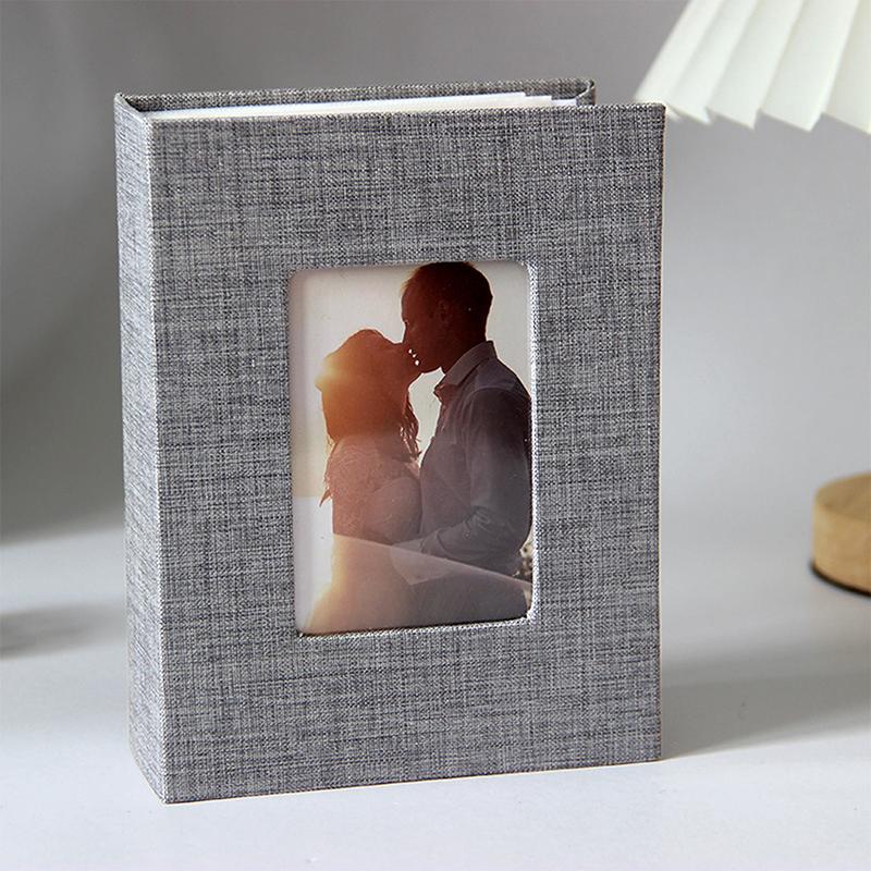 New Linen Cover Photo Album; Holds 100 Photos 4x6; Slip-in Design; DIY Writable; Ideal for Children Growth Pictures