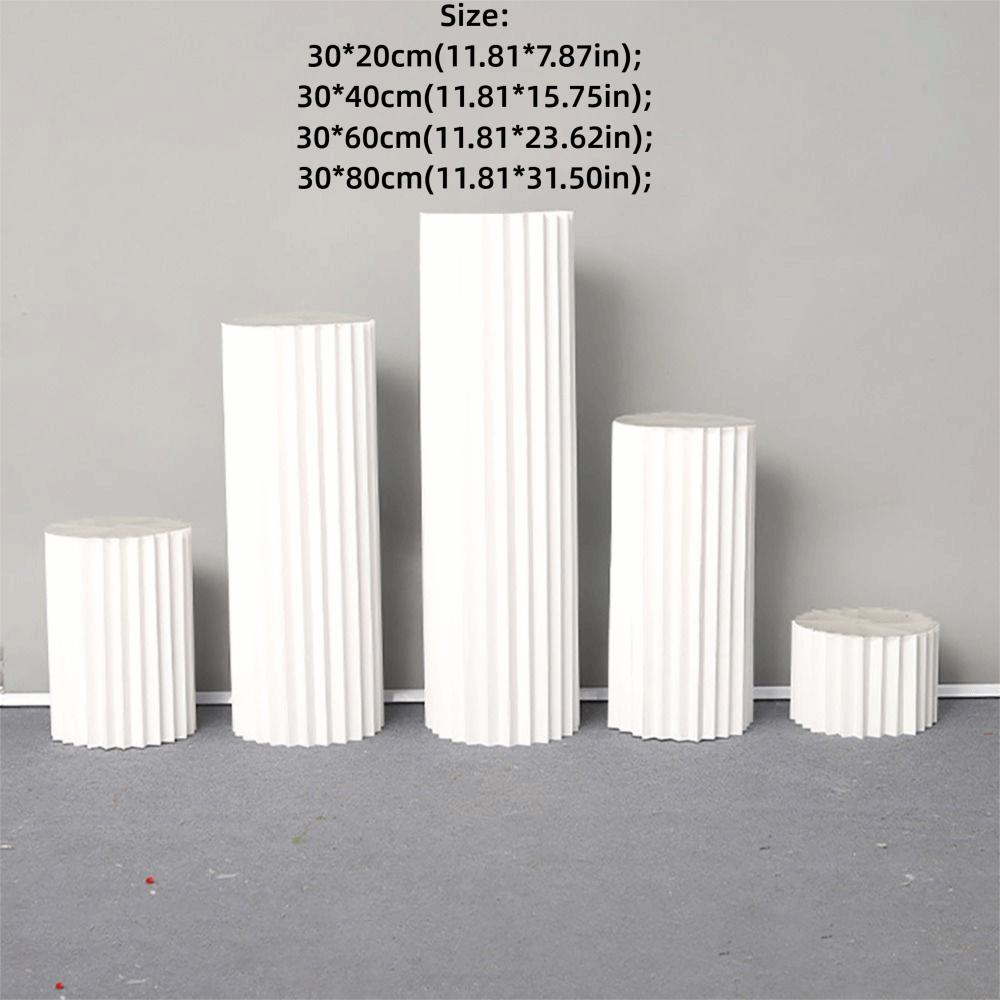Multi-size Paper Folding Cylinder White Cake Stand Creative Dessert Table Stand  Wedding Decoration