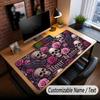Skull Gothic Theme Custom Mouse Pad Personalized With Name Text Customized Desk Mat For Office Home Decor