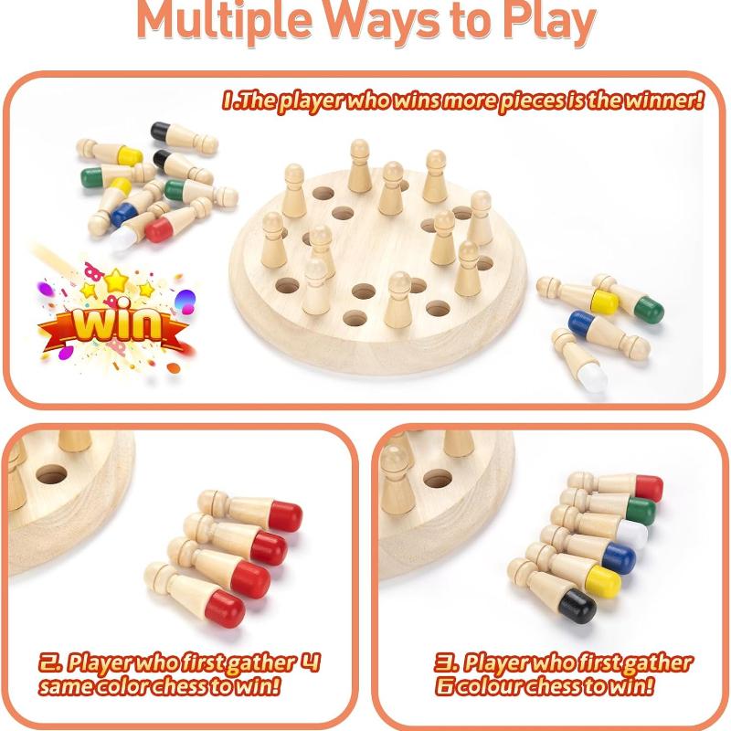 Chess Matching Game: Family Board Games for Kids and Adults, Preschool Learning Educational Toys, Birthday Gift for Boy Girl