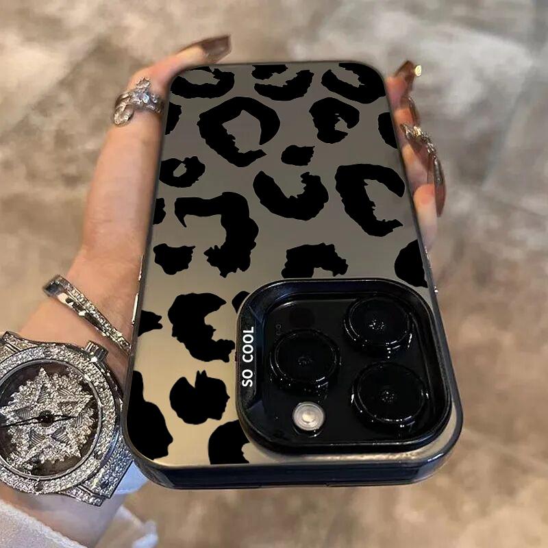 Leopard Print Art Matte IMD Phone Case For Samsung Galaxy S24 S23 S22 S21 Ultra Plus S20 FE A13 A23 A15 A35 A55 A23 Back Cover