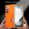 Samsung Z Fold7 Transparent Card Holder & Stand Case - Frosted Protective Design for Foldable Screen