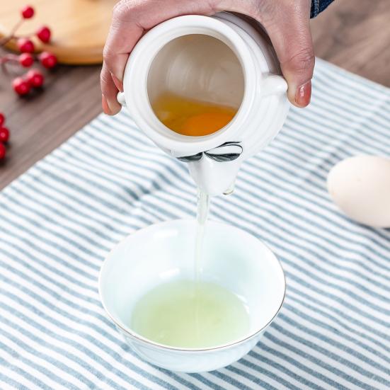 Egg White Separator Funny Egg Yolk Separator Tool Ceramic Novelty Kitchen Gadget for Baking Halloween Thanksgiving Christmas Gifts