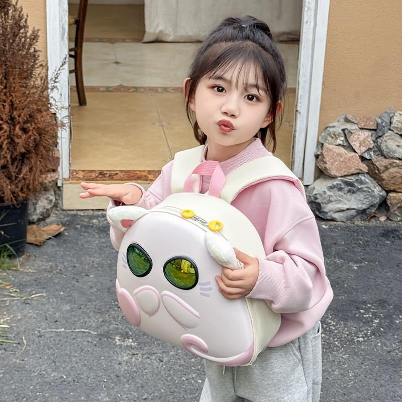 Stylish And Lightweight Childrens Backpack With Charming Cat Image Ideal Preschool For