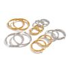 18K Gold-Plated Stainless Steel Circle Earrings: Elegant Japanese-Korean Style, Versatile Color-Preserving Design for Women.