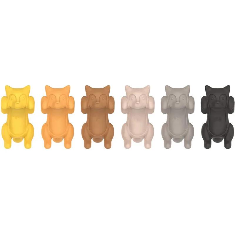 6pcs/set Silicone Glass Marker Cute Cat Shape Wine Cup Marker Wine Charms Tags Glasses Identifier Marker Cups Bar Party Supplies