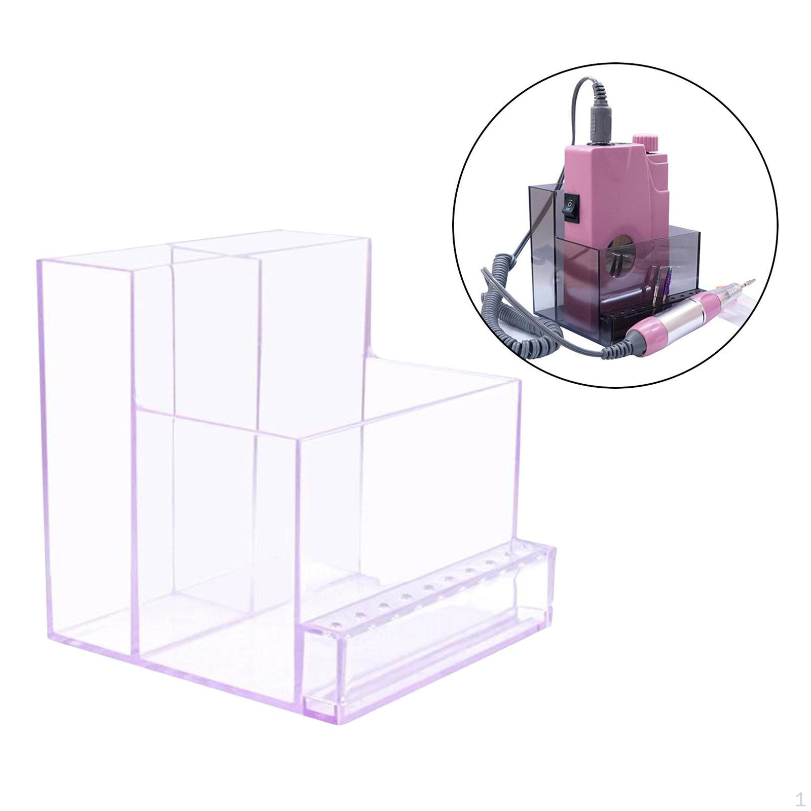 Подставка-органайзер для бит контейнер 10 отверстий аксессуары для маникюрных инструментов 3 ряда от низкого Clear Purple 748₽