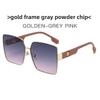 Fashion Oversized Square Sunglasses With Gradient Lenses For Casual Wear And Sun Protection