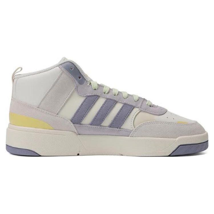 Adidas Originals Post Up Versatile Comfortable Non-Slip Mid-Top Skate Shoes Unisex Skate Shoes White Purple IG9129
