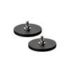 MUTUACTOR Neodymium Rubber Coated Magnets, 100 Lbs, Strong Rubber Rare Earth Magnets, M8 Male Thread, 2 Pieces, Non-Scratch Mounting Magnets for