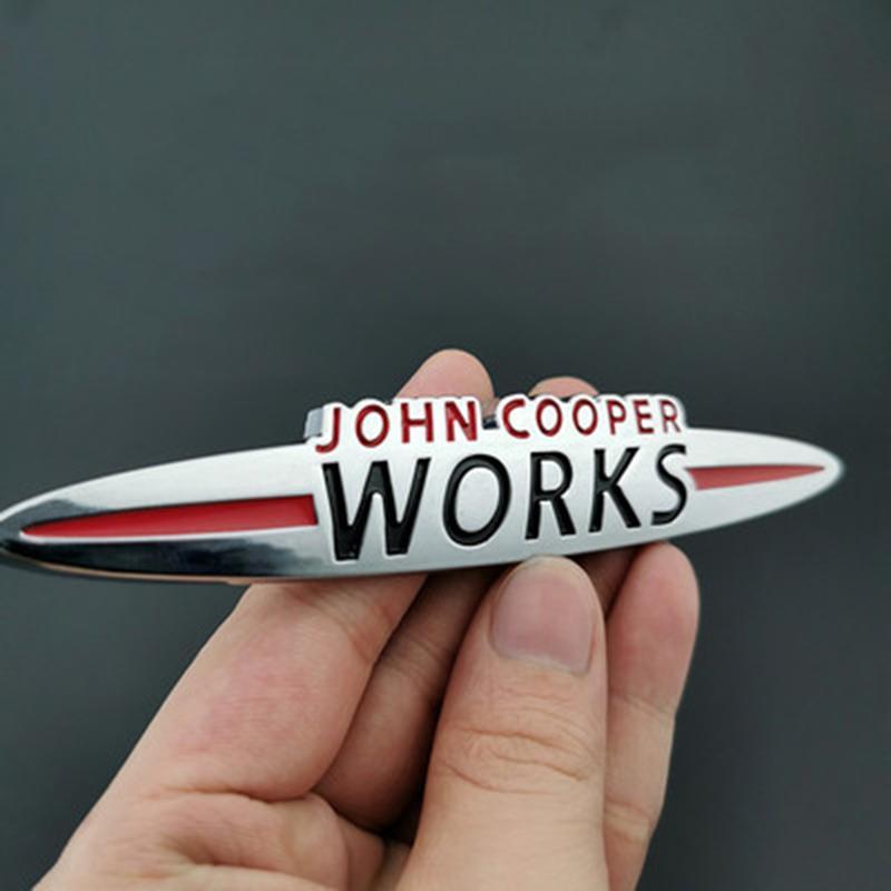 3D Metal Chrome Black Logo Works Emblem Car Front Grill Badge Trunk Sticker For R53 R56 Decal Accessories