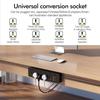 Universal Power Strip with USB Ports, Individual Swtich, 6ft Power Cord, 5 Universal AC Outlets, 4USB C and 2USB (5V/4.2A), Max 3000w, 110-240V,