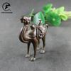 Silk Road Desert Camel Figurines Miniatures Pure Brass Retro Animal Statue Desk Decoration Ornaments Home Decor Sculpture Crafts