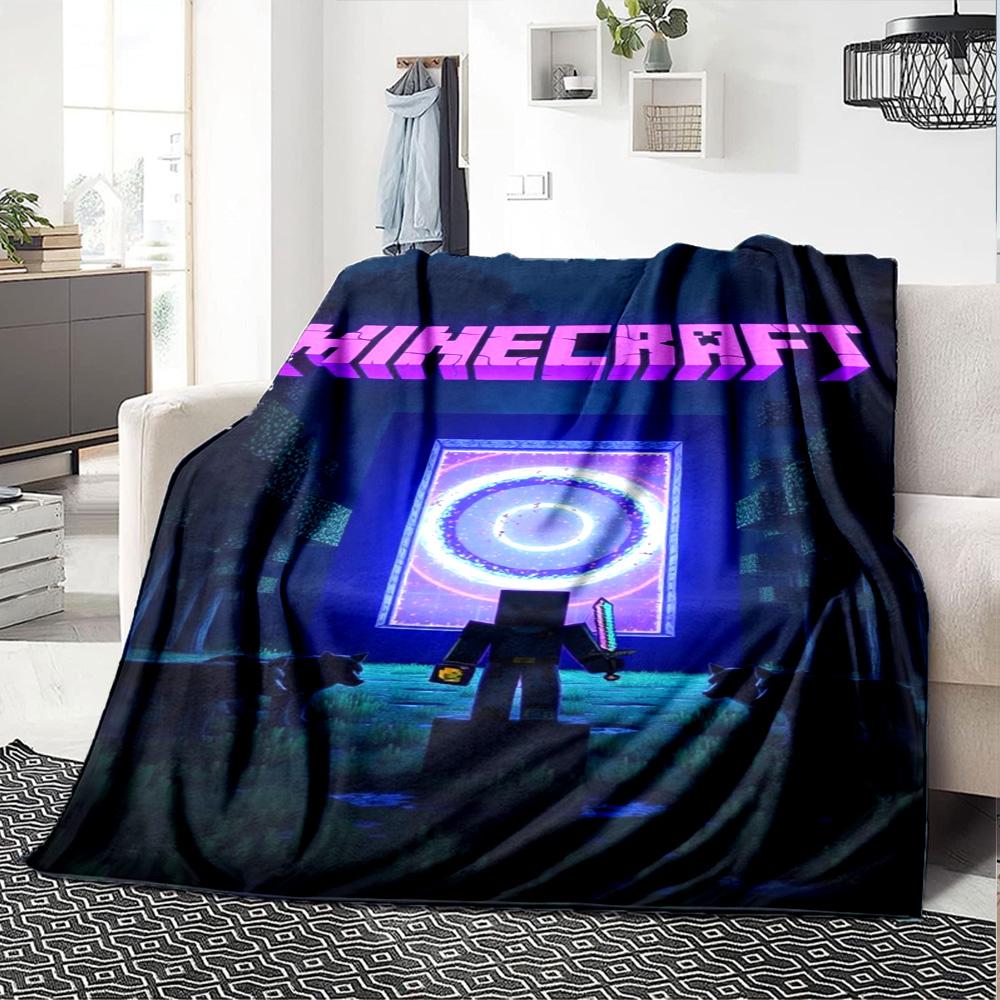 Minecraft Blanket Soft & Cozy Great for Office Chair Picnics Couch All-Season Use Digital Print Ideal Gift for Friends Family Couples Picnic