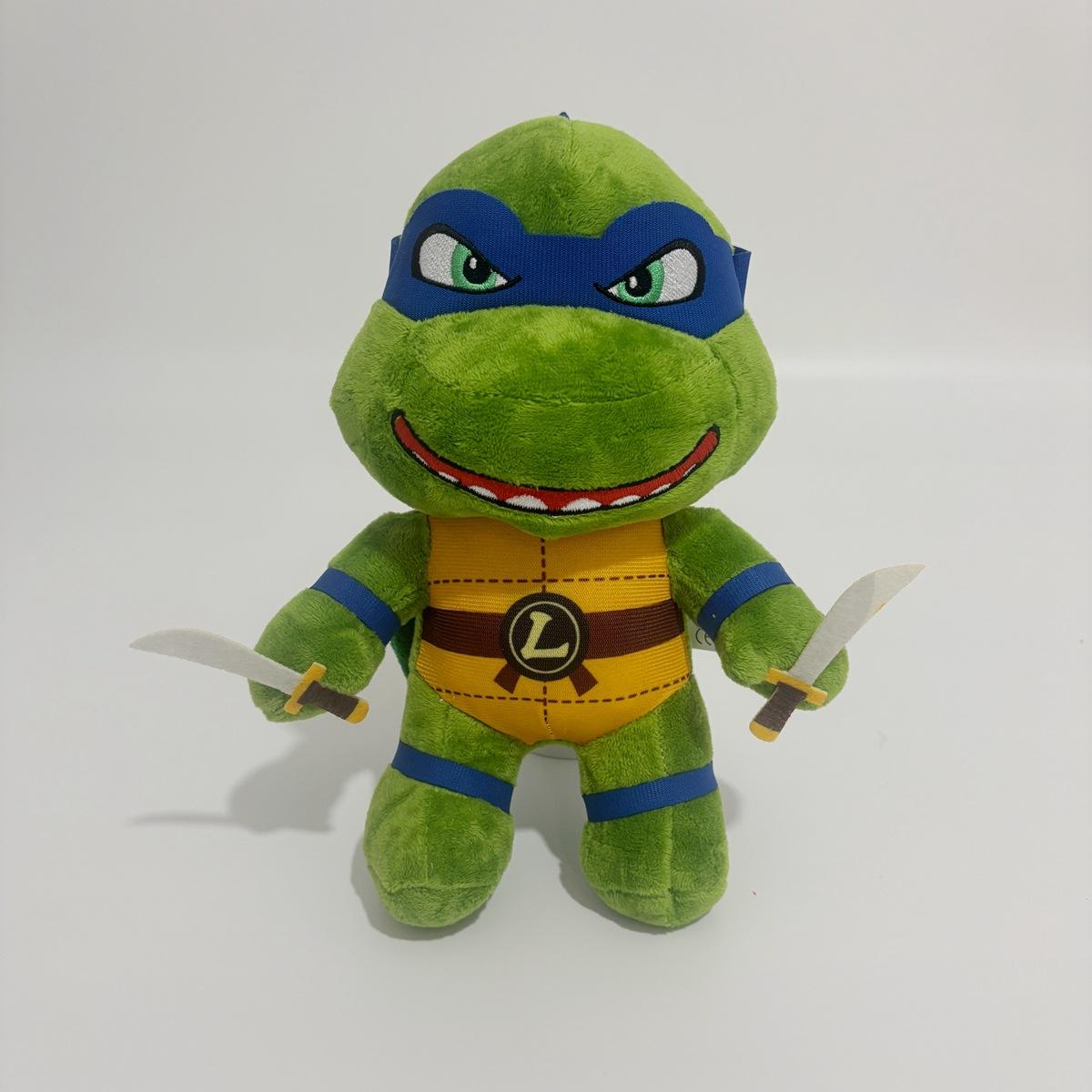 Teenage Mutant Ninja Turtles Plush Leonardo Raphael Donatello Michelangelo Soft Stuffed Toy With Weapons Cartoon Gift For Kids Movie Fans Collectors 25cm