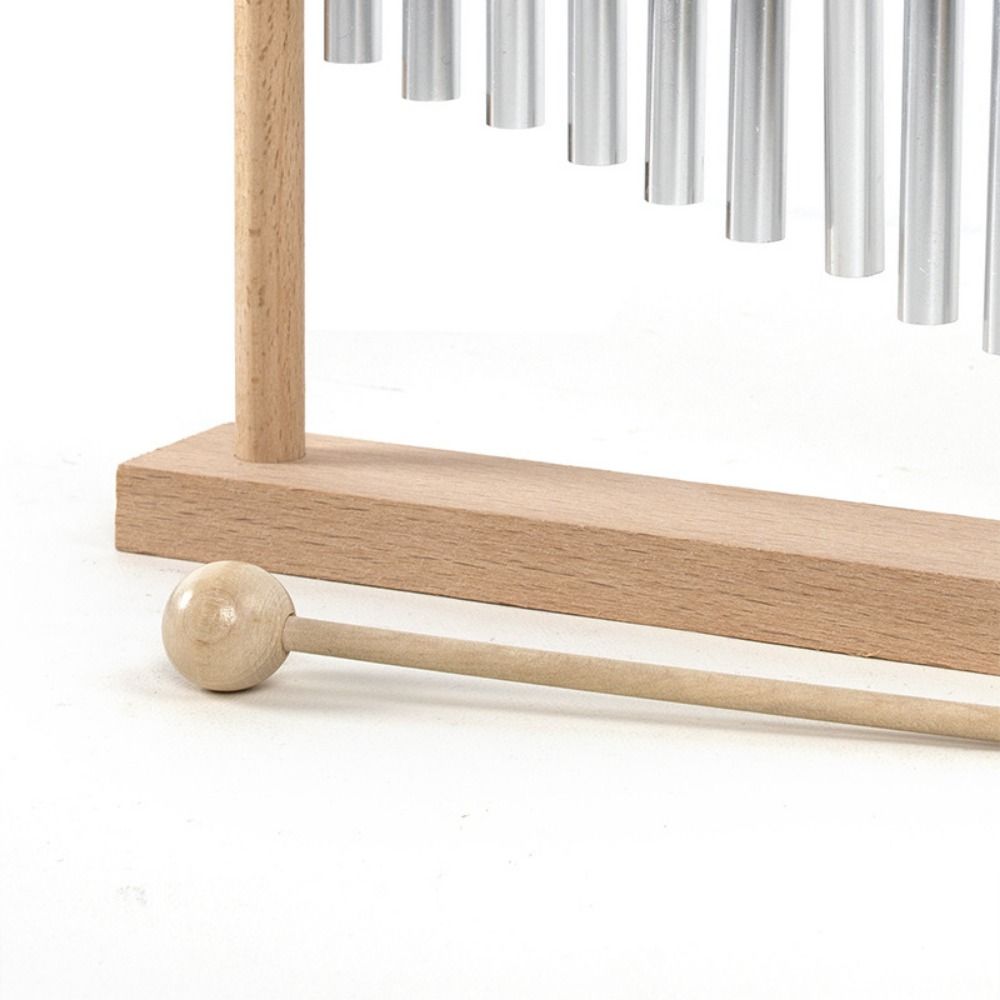 Collaborative Design Musical Instrument Toys Wooden Sound Healing Chime Bell  Interactive Toy