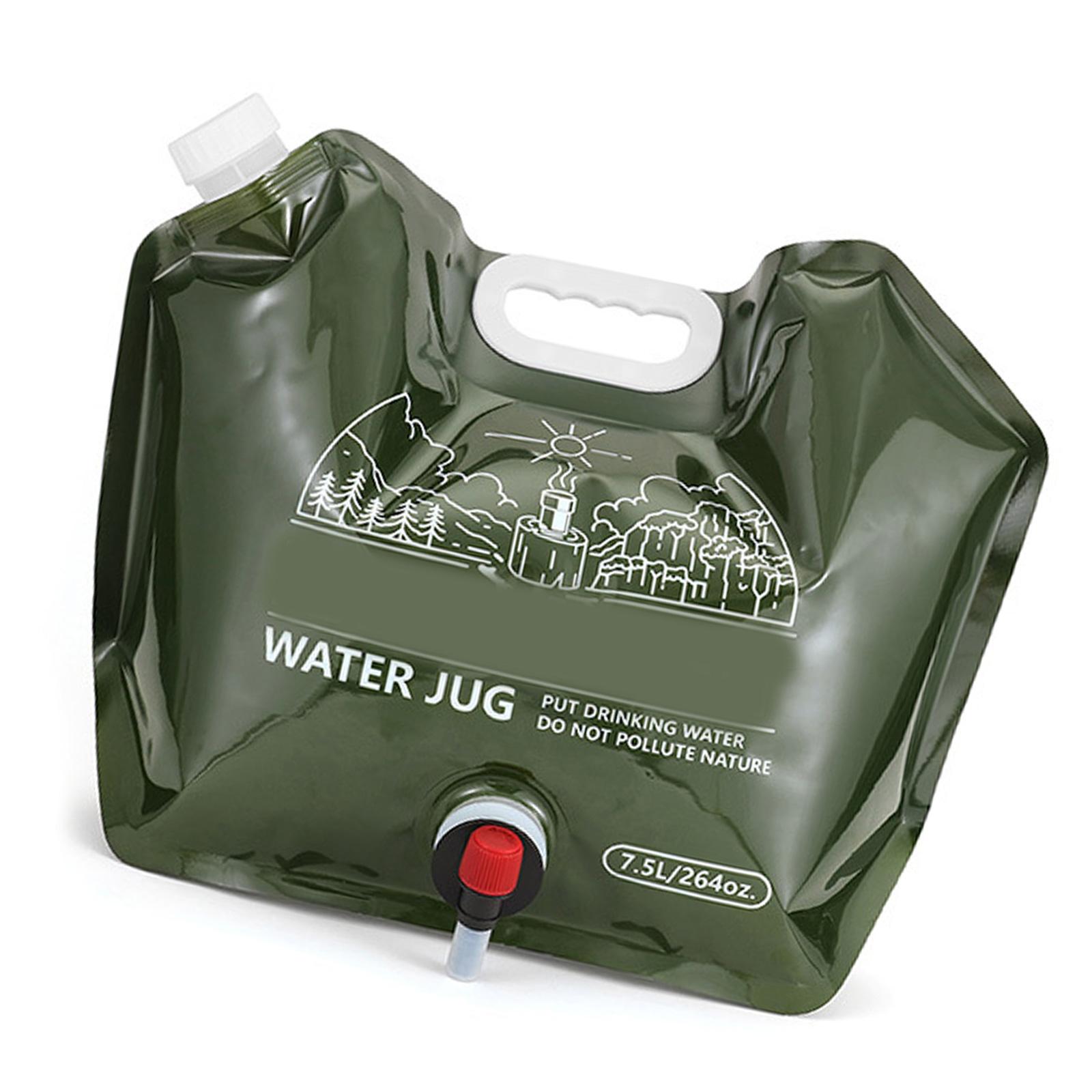 

7,5 л портативная походная сумка для воды, уличное герметичное ведро для воды, складная сумка-контейнер для питьевой воды с краном