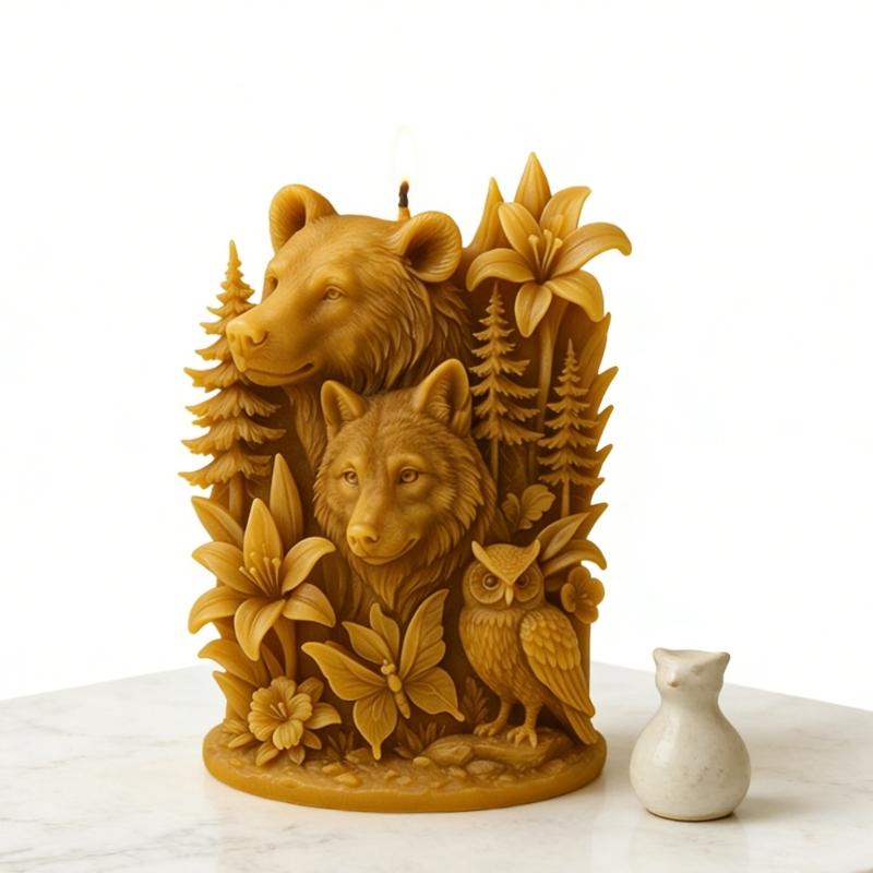 Adorable Bear Shaped Silicone Candle Molds Multipurpose Silicone Mould for Resin Casting Handmade Candle Soap Chocolate
