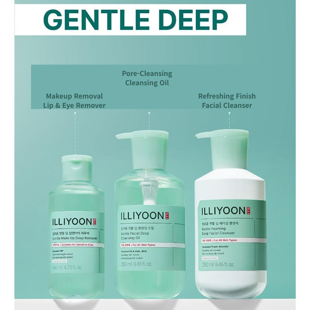 ILLIYOON Gentle Deep Lip & Eye Remover 140ml / Mild Waterproof Makeup Remover for Sensitive Skin