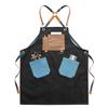 Multifunctional Color Block Canvas Apron for Barber, Barista & Baker - Custom Waist Apron