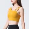 Women's Fixed Cup Straps Yoga Camisole - Padded Sports Top for Outdoor Pilates and Fitness