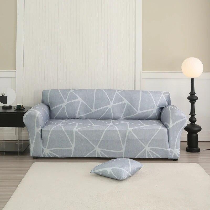 Geometric Sofa Slipcovers Elastic Sofa Cover for Living Room Sectional Corner L-shape Chair Protector Couch Cover 1/2/3/4 Seater
