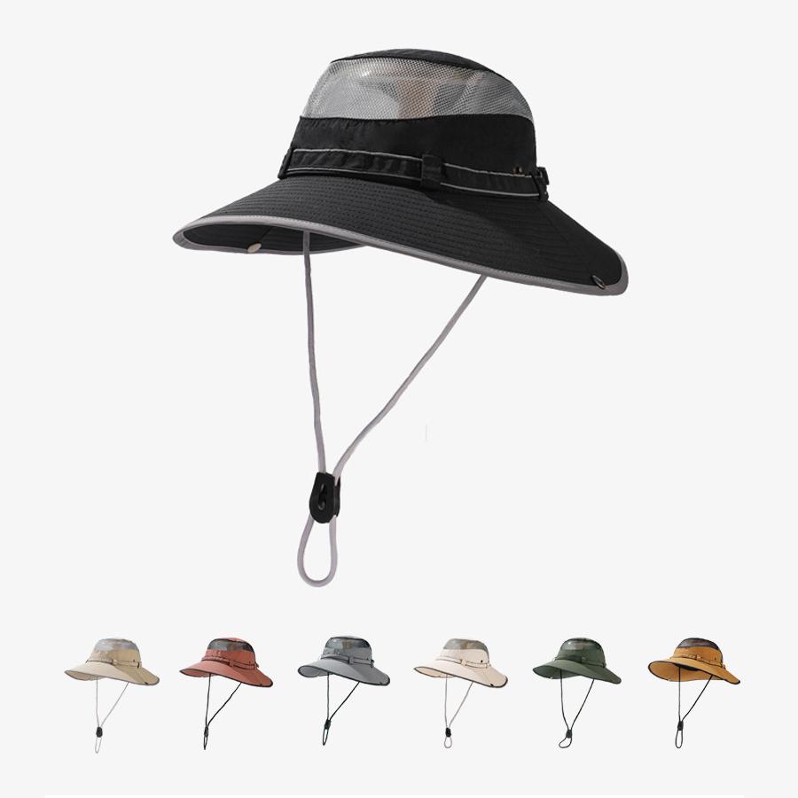 Chapéu de sol ao ar livre de secagem rápida à prova d'água Chapéu de montanhismo anti-ultravioleta masculino Chapéu de pescador com protetor solar feminino
