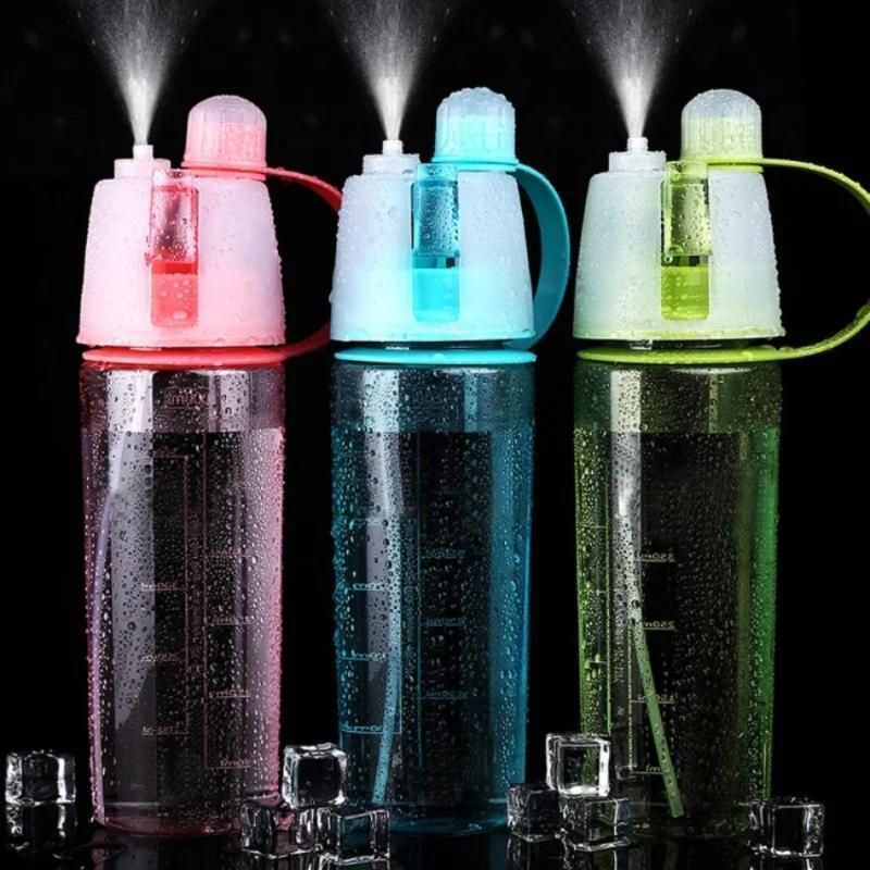 Nuove Tazze Portatili da Esterno 1 Pezzo 600ml Borraccia per Ragazze Sport all'Aperto Tazza Fitness Grande Capacità Spray-Free Borraccia