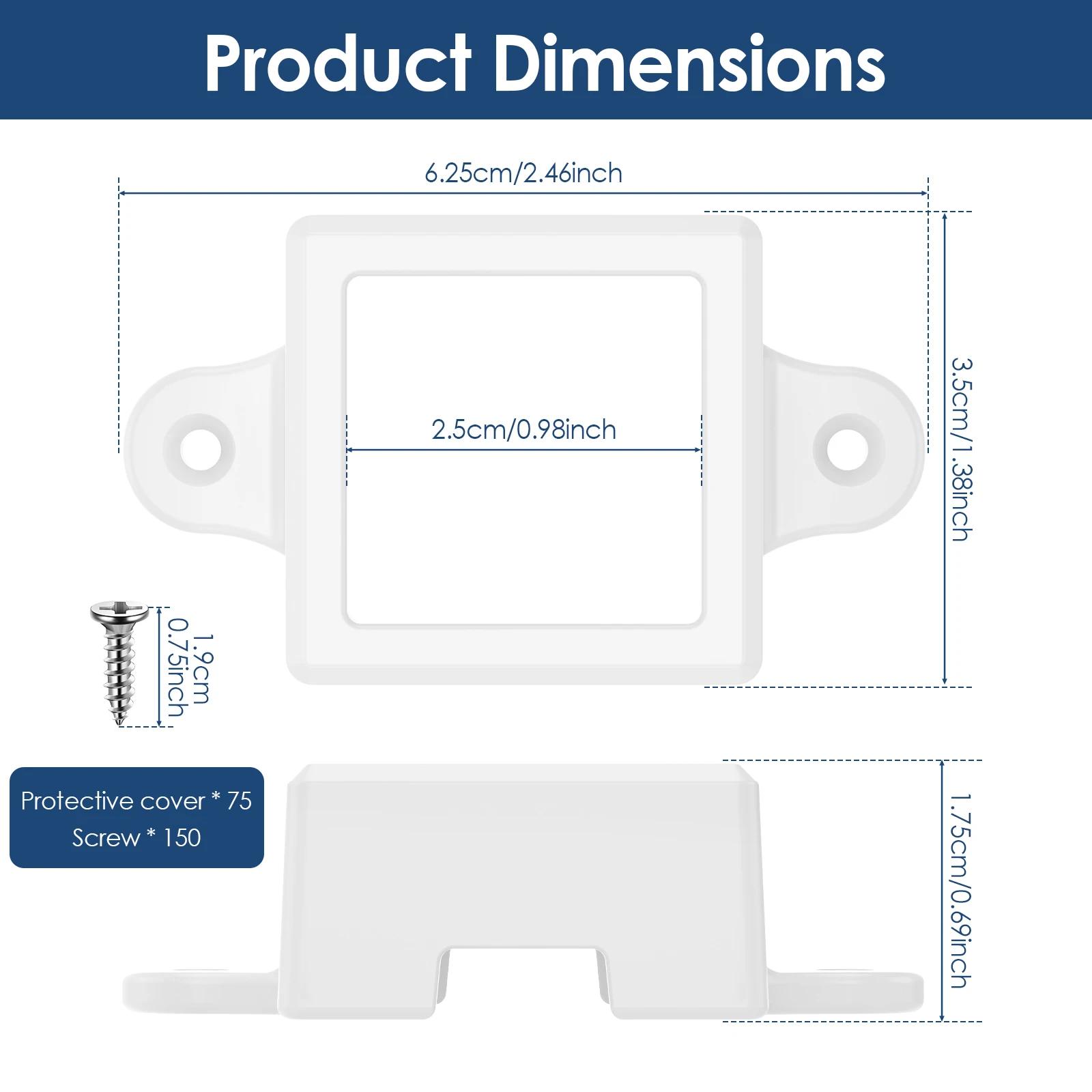 Набор из 75 зажимов для уличных светильников Govee H705A/B/C/H805 с 150 винтами. Надежные крепежные кронштейны для Govee Permanent