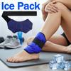Adjustable Ankle Ice Pack Hot Cold Therapy Wrap 360° Support for Pain Relief Sprains Reusable Freezable Compression Brace