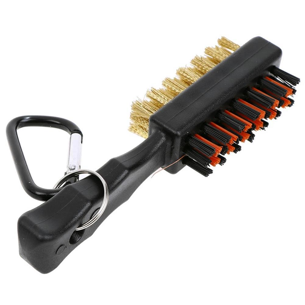 

Golf Club Brush Cleaner Sided Cleaning Tools Portable Metal Lightweight Nylon Brushes for Golf Shoes Golf Club Brush Cleaner
