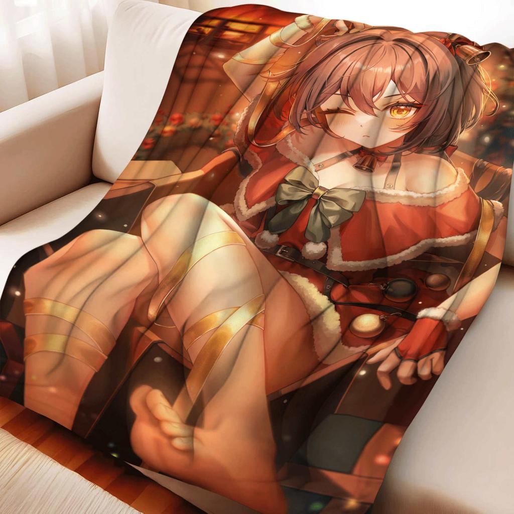 Cartoon Kitagawa Marin Furina Flannel Blanket Cover Warmth Soft Anime Blanket Multifunctional Decor Home Universal Blankets