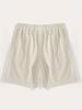 Men's Textured Casual Shorts with Drawstring Waist, Lightweight Polyester Fabric, Pockets for Casual Wear, Beach or Outdoor Activities