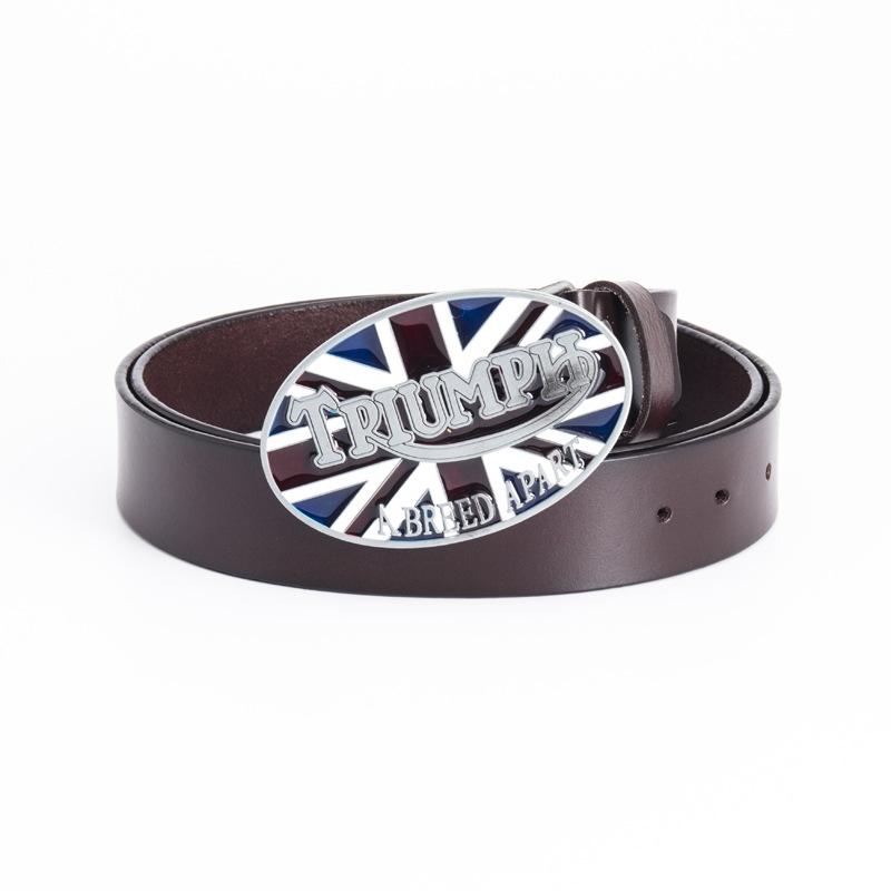 

Ремень TRIUMPH з цинкового сплаву з британським прапором, новий модний ремінь 21-го століття 115cm