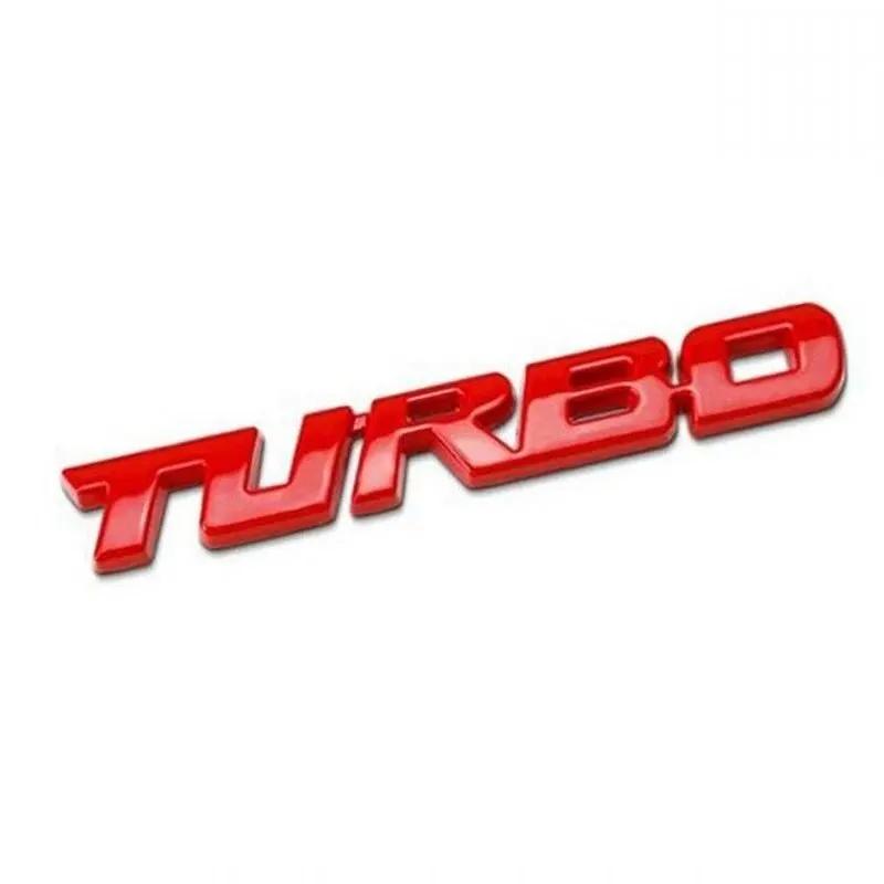 

Автомобильная наклейка с турбонаддувом, турбо, металлический сплав, 3D значок, аксессуары для модификации автомобиля, задняя маркировка, боковая маркировка, декоративная автомобильная наклейка 9.7X1.1cm красный