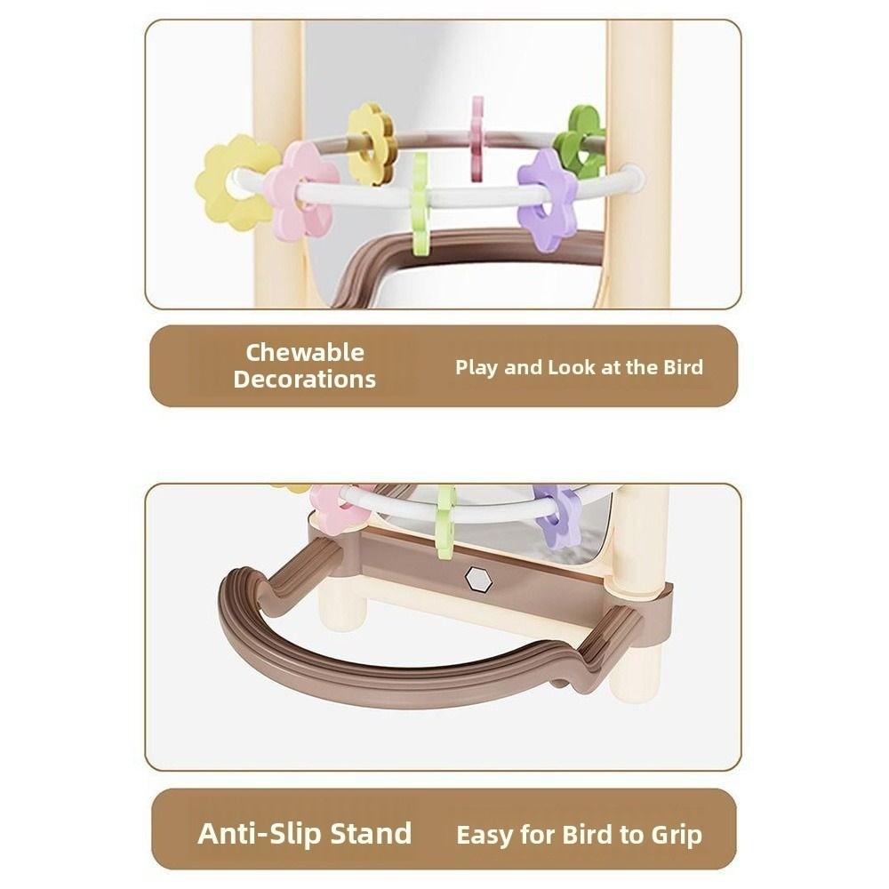 Anti-slip Parrot Mirror Toy Bite-resistance Bird Mirror for Cage Bird Cage Toys  Yard Garden