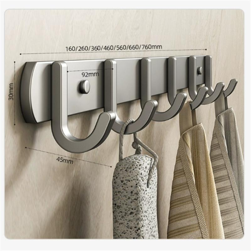 Gray Towel Hanger Clothes Hat Hook Row Vintage Robe Hook Bathroom Robe Hook Bath Hardware Set Kitchen Hanger