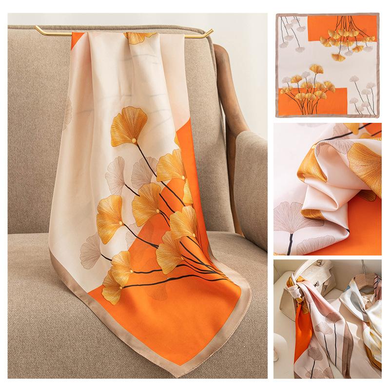 2026 New Spring and Summer Temperament Scarf Decorative Chinese Scarf Sunscreen Shawl Neck Protection Scarf Neck Tie Bag Silk Scarf
