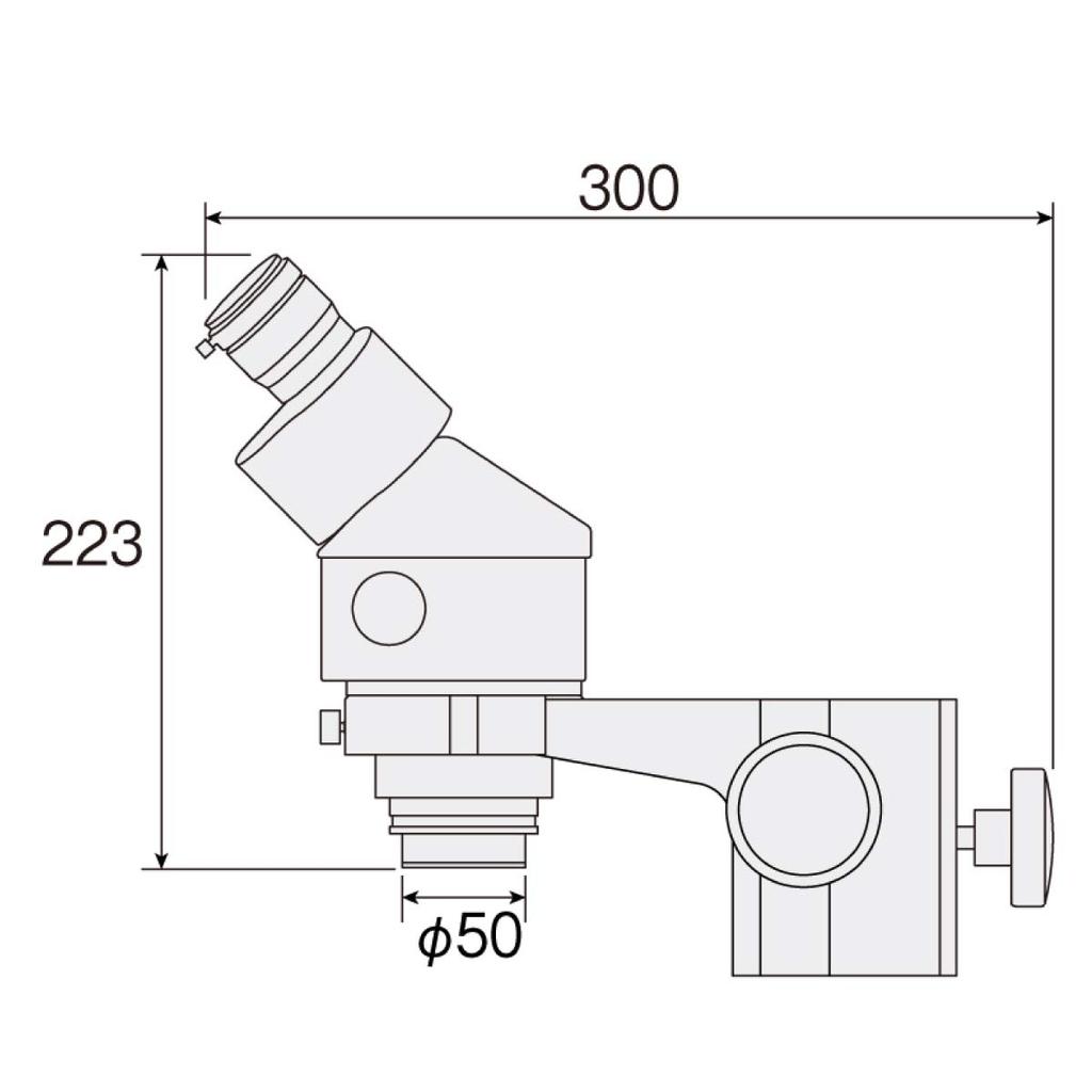 HOZAN Standard-Zoom-Mikroskopstativ-Montagesäule, Vergrößerung 7-45x, Durchmesser 32mm, L-461