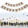 Burlap Banner Rustic Vintage Graduation Decorations Grad Party Decor for College High School